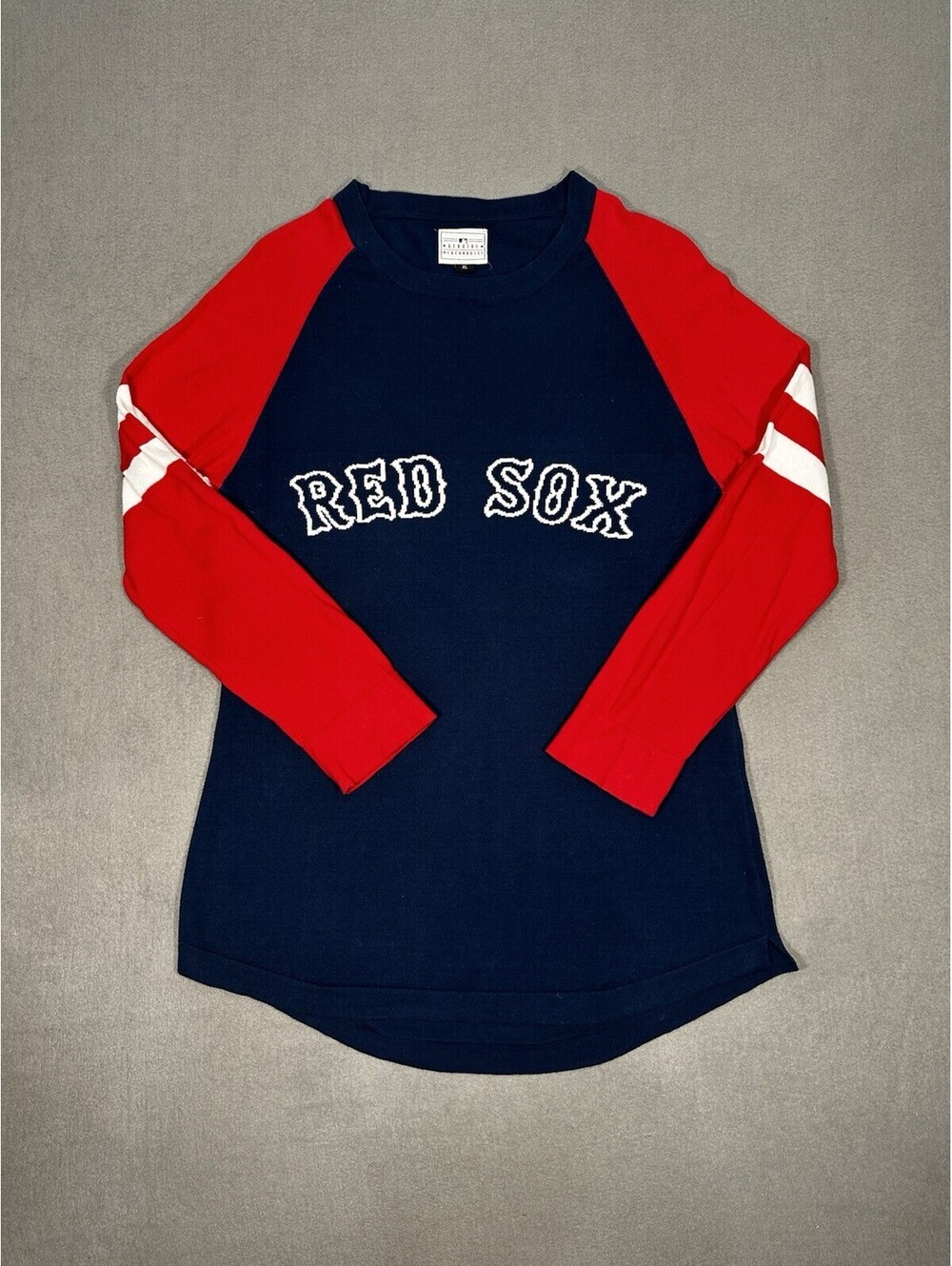 Boston Red Sox Shirt Womens XL MLB Genuine Merchandise Long Sleeve Raglan